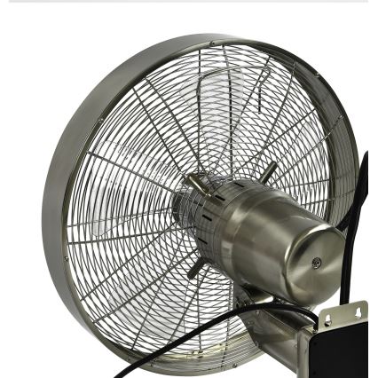 ZEVENTI - Ventilador de pared FREEZE 50W/230V diá. 40 cm cromo mate + control remoto