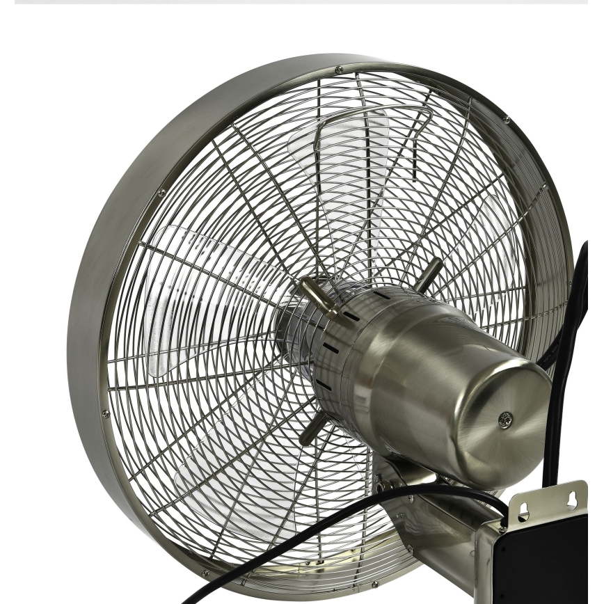 ZEVENTI - Ventilador de pared FREEZE 50W/230V diá. 40 cm cromo mate + control remoto