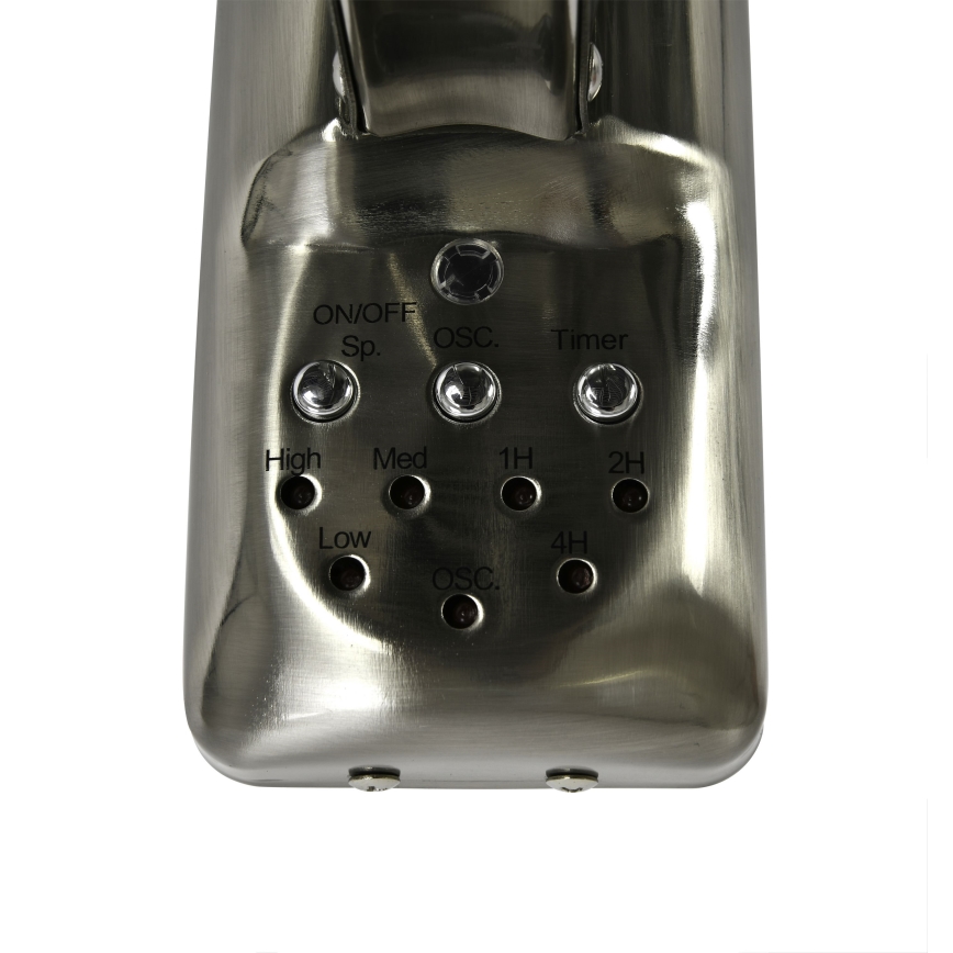 ZEVENTI - Ventilador de pared FREEZE 50W/230V diá. 40 cm cromo mate + control remoto