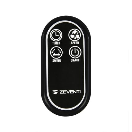 ZEVENTI - Ventilador de pared FREEZE 50W/230V diá. 40 cm cromo mate + control remoto