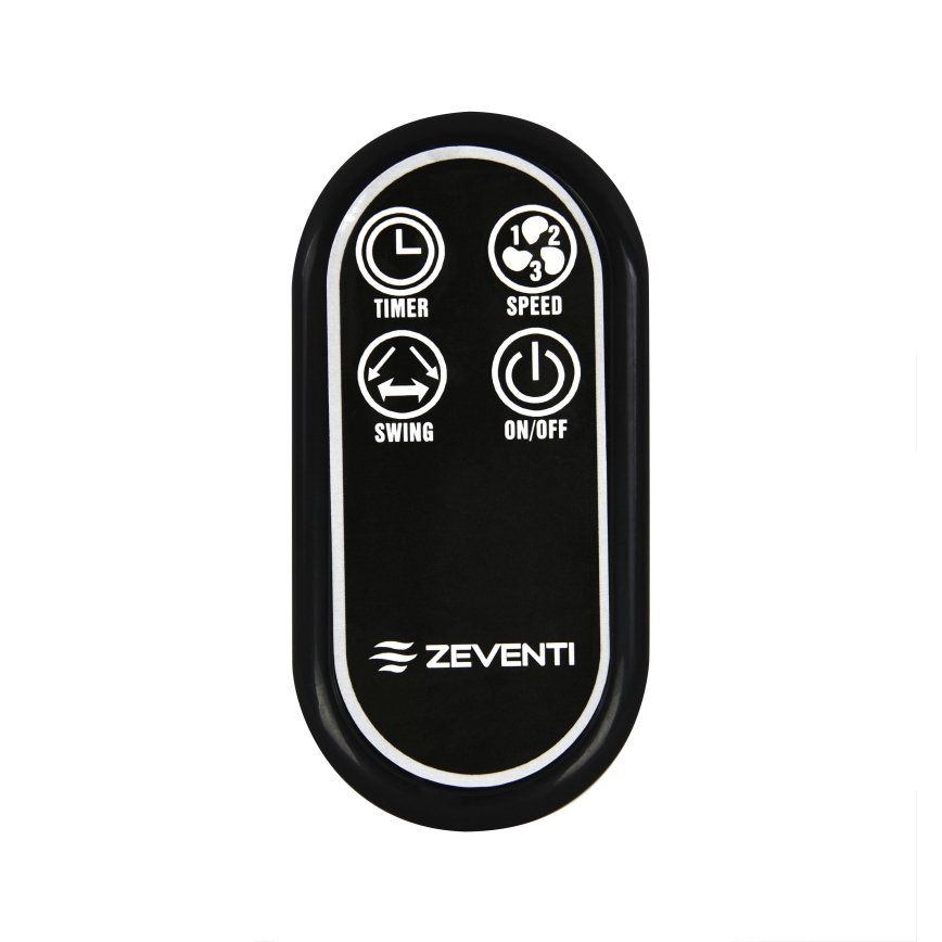ZEVENTI - Ventilador de pared FREEZE 50W/230V diá. 40 cm cromo mate + control remoto