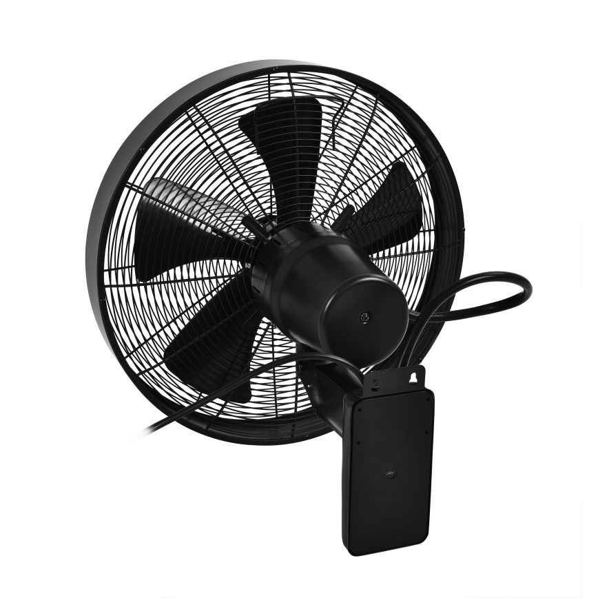 ZEVENTI - Ventilador de pared FREEZE 50W/230V diá. 40 cm negro + control remoto