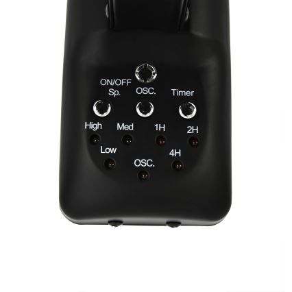 ZEVENTI - Ventilador de pared FREEZE 50W/230V diá. 40 cm negro + control remoto