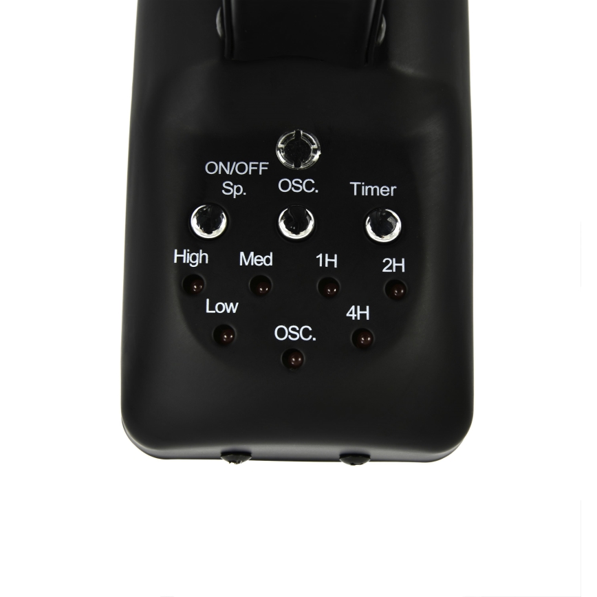 ZEVENTI - Ventilador de pared FREEZE 50W/230V diá. 40 cm negro + control remoto