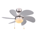ZEVENTI - Ventilador de techo FAMARA 1xE14/60W/230V gris