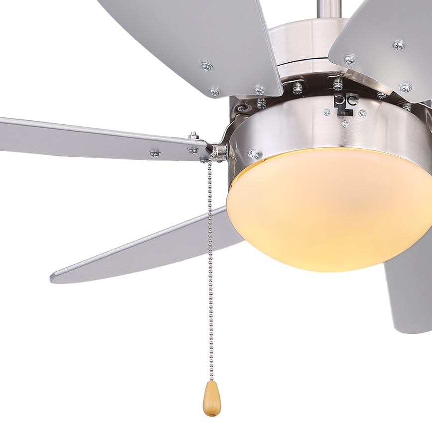 ZEVENTI - Ventilador de techo FAMARA 1xE14/60W/230V gris