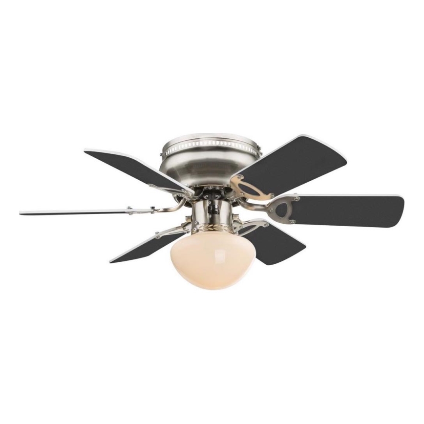 ZEVENTI - Ventilador de techo GALDANA 1xE27/60W/230V gris/blanco