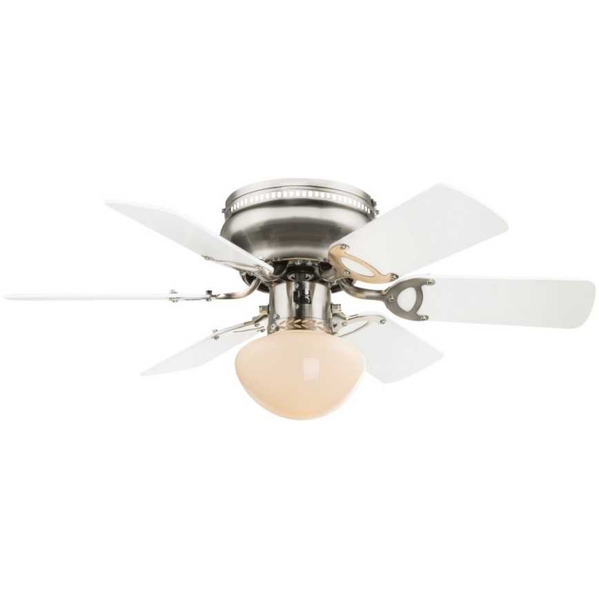 ZEVENTI - Ventilador de techo GALDANA 1xE27/60W/230V gris/blanco