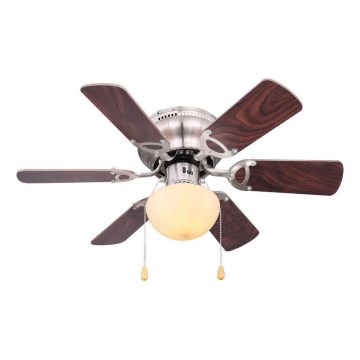ZEVENTI - Ventilador de techo GALDANA 1xE27/60W/230V marrón/beige