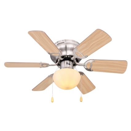 ZEVENTI - Ventilador de techo GALDANA 1xE27/60W/230V marrón/beige