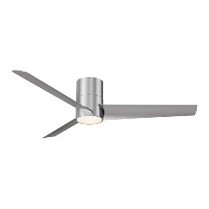 ZEVENTI - Ventilador de techo LED regulable BARROSA LED/18W/230V 3000-6000K Wi-Fi Tuya cromo mate + control remoto