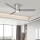 ZEVENTI - Ventilador de techo LED regulable BARROSA LED/18W/230V 3000-6000K Wi-Fi Tuya cromo mate + control remoto