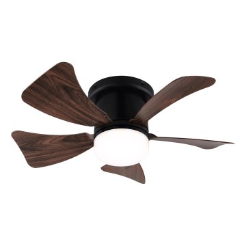 ZEVENTI - Ventilador de techo LED regulable MUNDAKA LED/10W/230V 3000-6500K marrón + control remoto