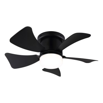 ZEVENTI - Ventilador de techo LED regulable MUNDAKA LED/10W/230V 3000-6500K negro + control remoto