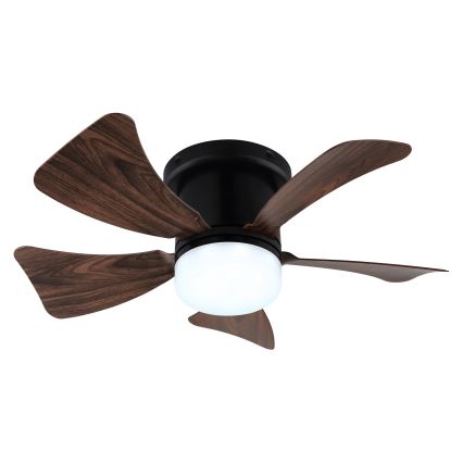 ZEVENTI - Ventilador de techo LED regulable MUNDAKA LED/10W/230V 3000-6500K marrón + control remoto