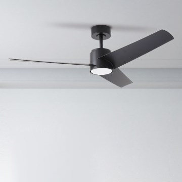 ZEVENTI - Ventilador de techo LED regulable ORVIETO LED/18W/230V 3000-6000K Wi-Fi Tuya negro + control remoto