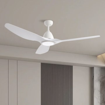 ZEVENTI - Ventilador de techo LED regulable URBINO LED/20W/230V 3000-6000K Wi-Fi Tuya blanco + control remoto