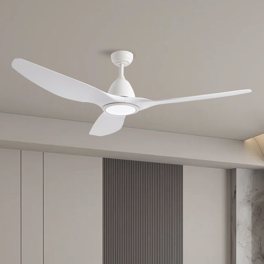 ZEVENTI - Ventilador de techo LED regulable URBINO LED/20W/230V 3000-6000K Wi-Fi Tuya blanco + control remoto