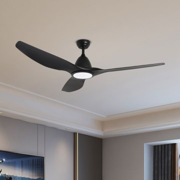 ZEVENTI - Ventilador de techo LED regulable URBINO LED/20W/230V 3000-6000K Wi-Fi Tuya negro + control remoto