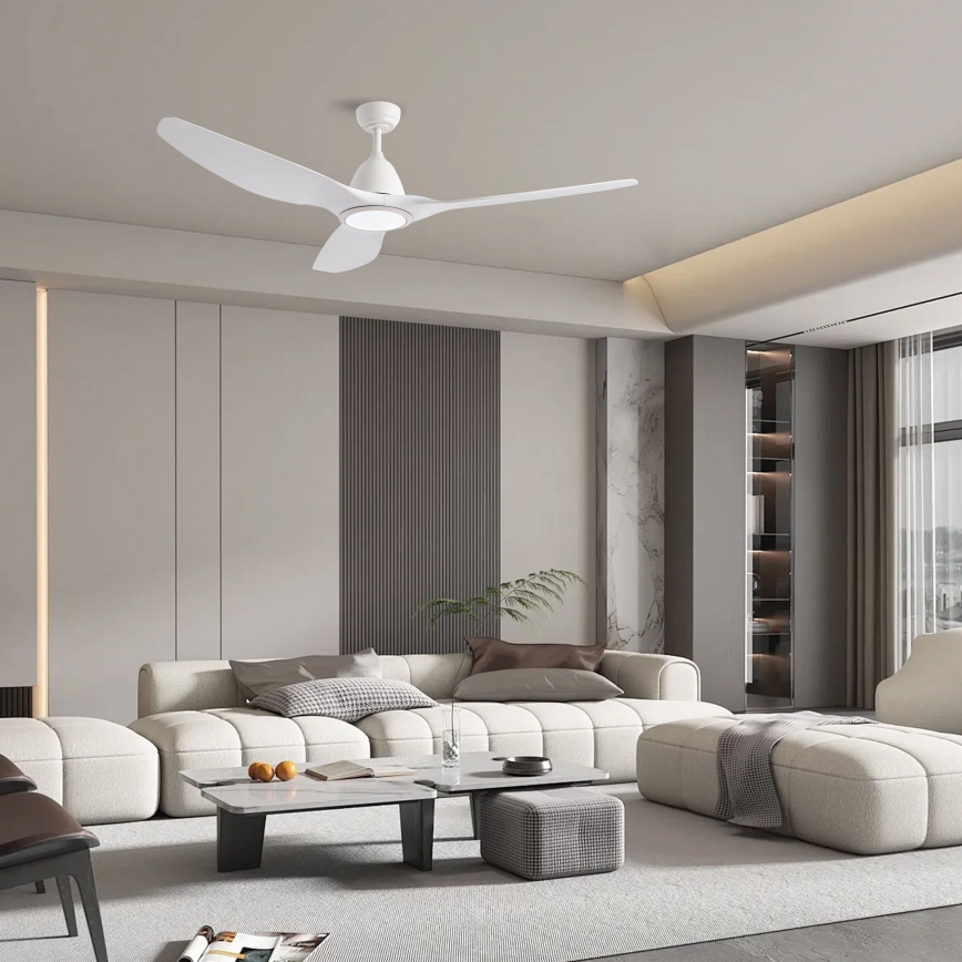 ZEVENTI - Ventilador de techo LED regulable URBINO LED/20W/230V 3000-6000K Wi-Fi Tuya blanco + control remoto