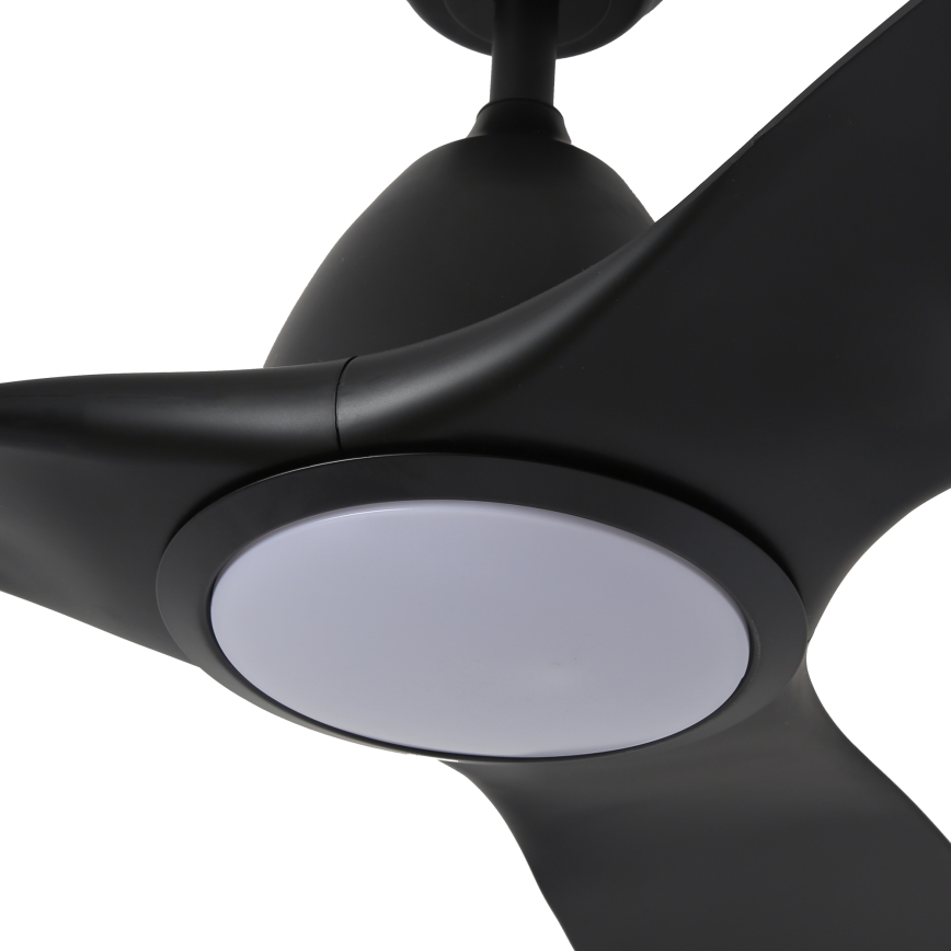 ZEVENTI - Ventilador de techo LED regulable URBINO LED/20W/230V 3000-6000K Wi-Fi Tuya negro + control remoto