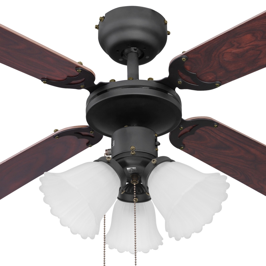 ZEVENTI - Ventilador de techo ZURRIOLA 3xE27/60W/230V