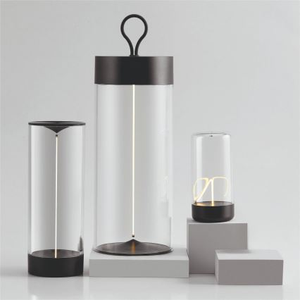 Zuma Line - Lámpara de mesa recargable y regulable LED/0,5W/230V negro IP54