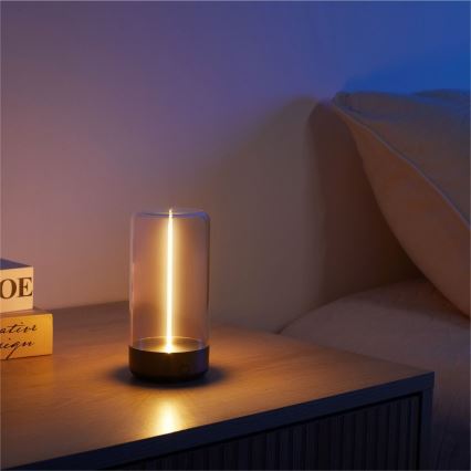 Zuma Line - Lámpara de mesa recargable y regulable LED/0,5W/230V negro IP54