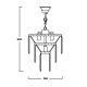 Zuma Line - Lámpara colgante de cristal con cadena 4xE14/40W/230V