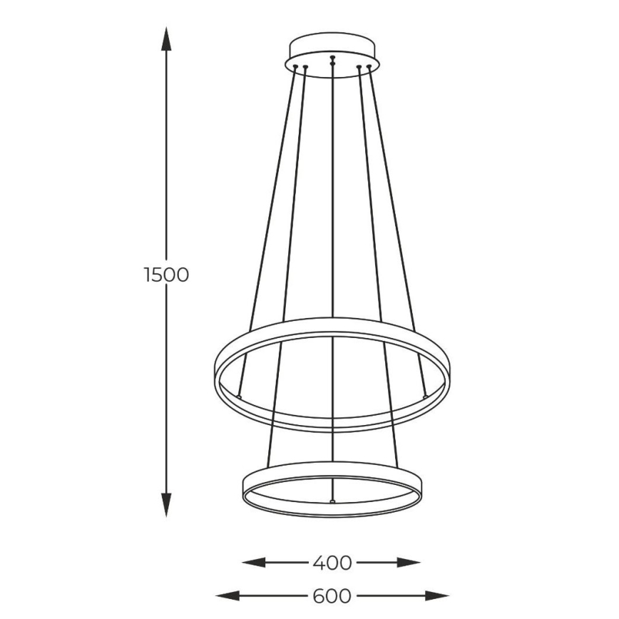 Zuma Line - Lámpara LED colgante LED/50W/230V 3000/4000/6000K diá. 60 cm dorado