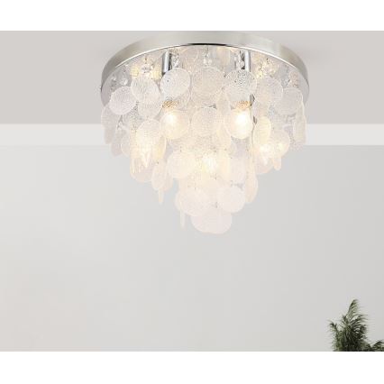Zuma Line - Lámpara de techo 8xE14/40W/230V cromo brillante