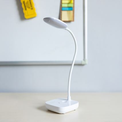 Zuma Line 1961-WH - Lámpara de mesa LED recargable LED/7W/1200 mAh 3000/4500/6000K blanco