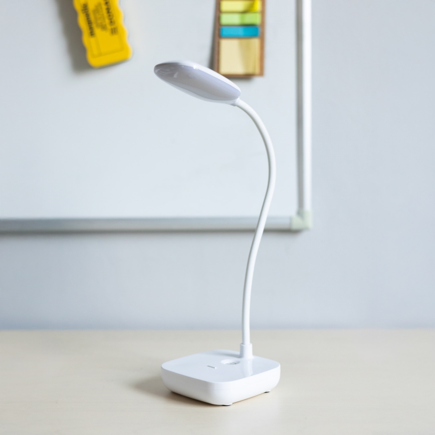 Zuma Line 1961-WH - Lámpara de mesa LED recargable LED/7W/1200 mAh 3000/4500/6000K blanco