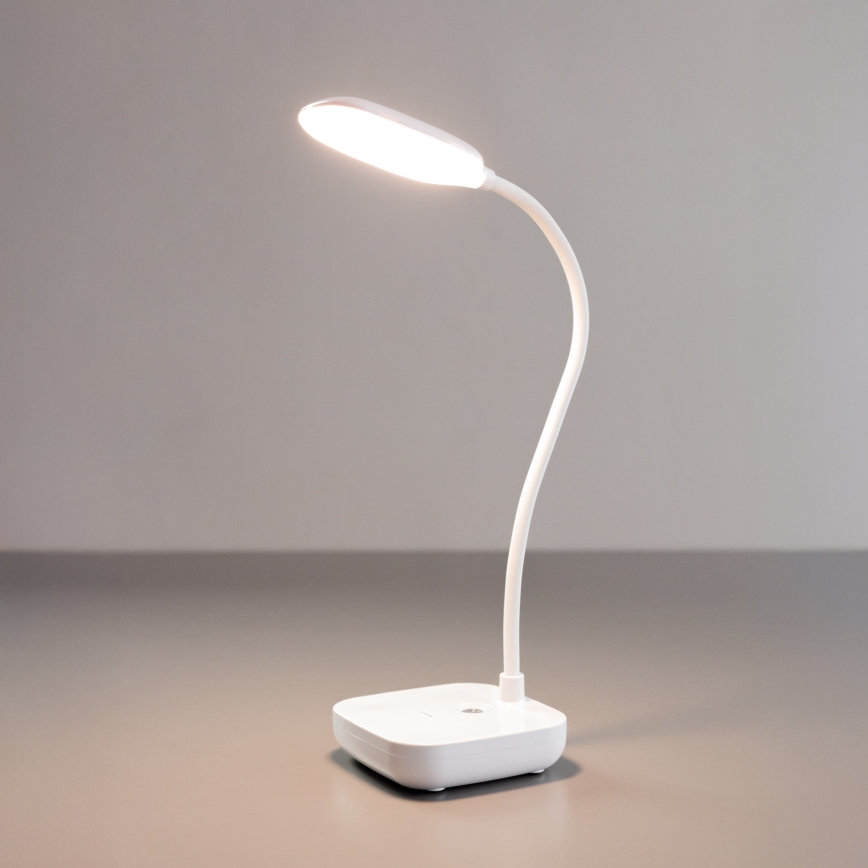 Zuma Line 1961-WH - Lámpara de mesa LED recargable LED/7W/1200 mAh 3000/4500/6000K blanco