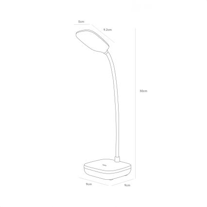 Zuma Line 1961-WH - Lámpara de mesa LED recargable LED/7W/1200 mAh 3000/4500/6000K blanco