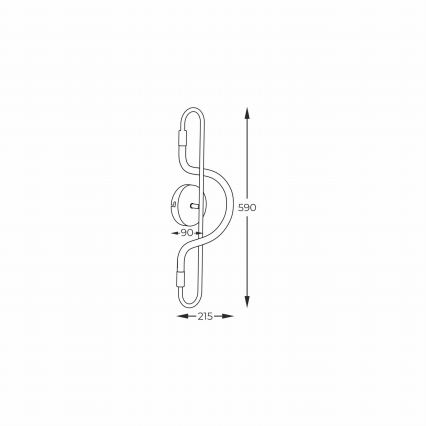 Zuma Line - Aplique LED BALBO LED/10W/230V 3000/4000/6000K negro