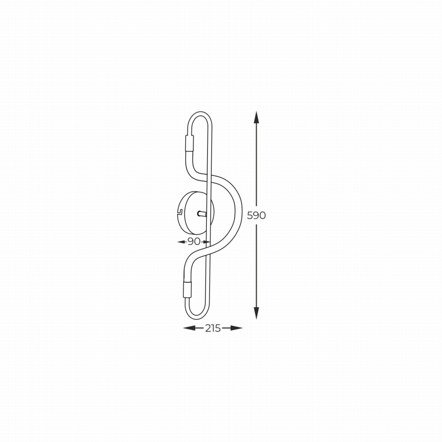 Zuma Line - Aplique LED BALBO LED/10W/230V 3000/4000/6000K negro