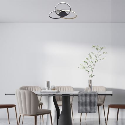 Zuma Line - Plafón LED LED/60W/230V 3000/4000/6000K negro/dorado