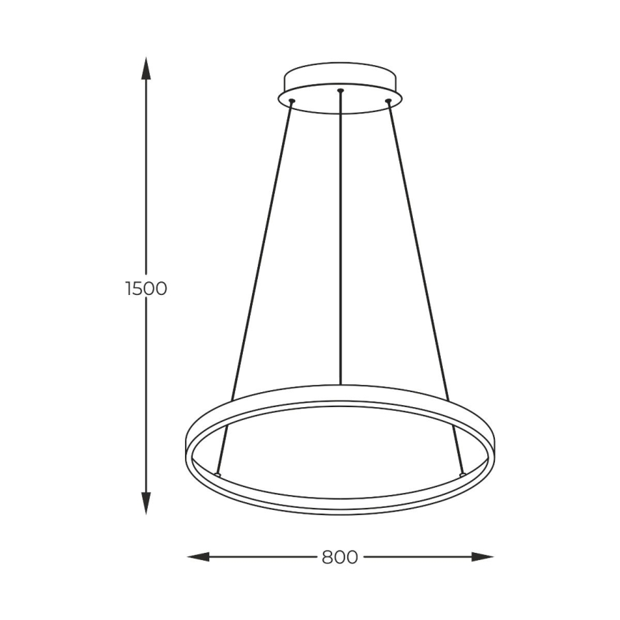 Zuma Line - Lámpara LED colgante LED/36W/230V 3000/4000/6000K diá. 80 cm negro