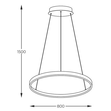 Zuma Line - Lámpara LED colgante LED/36W/230V 3000/4000/6000K diá. 80 cm dorado