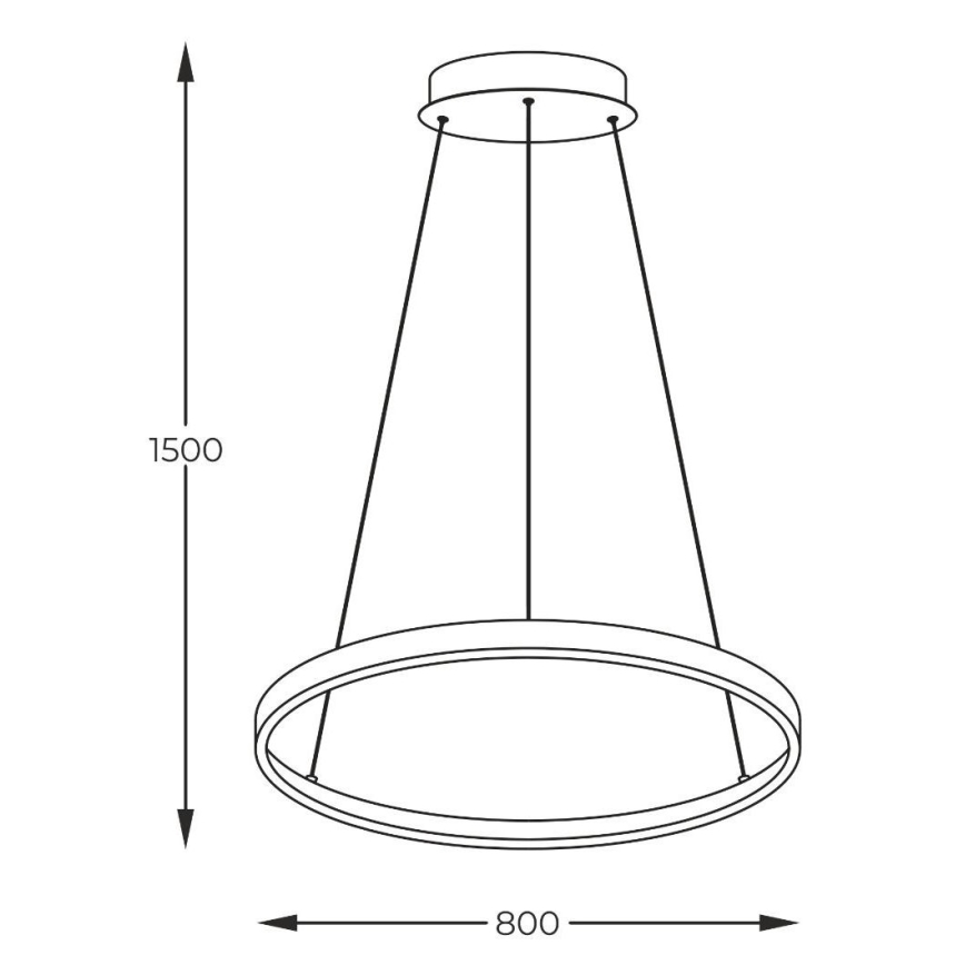 Zuma Line - Lámpara LED colgante LED/36W/230V 3000/4000/6000K diá. 80 cm dorado