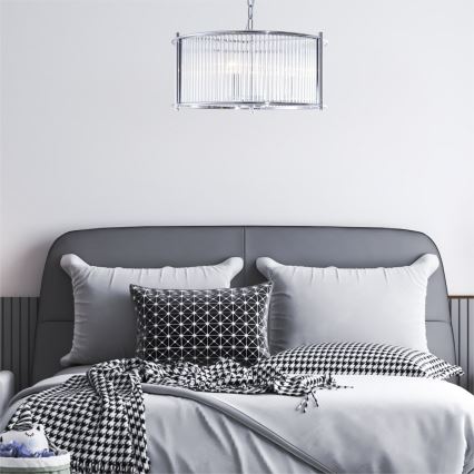 Zuma Line - Lámpara colgante con cadena 3xE27/40W/230V cromo brillante