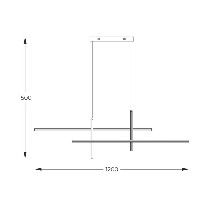 Zuma Line - Lámpara LED colgante LED/42W/230V 3000/4000/6000K dorado