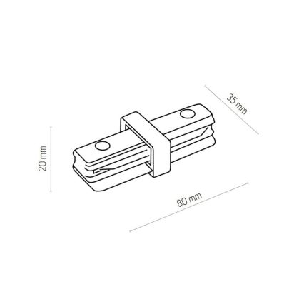 Zuma Line - Foco para sistema de rieles 6xGU10/10W/230V negro + accesorios para rieles