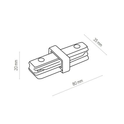 Zuma Line - Foco para sistema de rieles 6xGU10/10W/230V blanco + accesorios para rieles