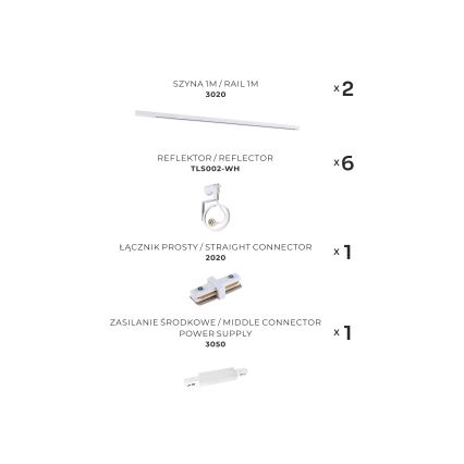 Zuma Line - Foco para sistema de rieles 6xGU10/10W/230V blanco