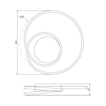 Zuma Line - Plafón LED LED/22W/230V blanco