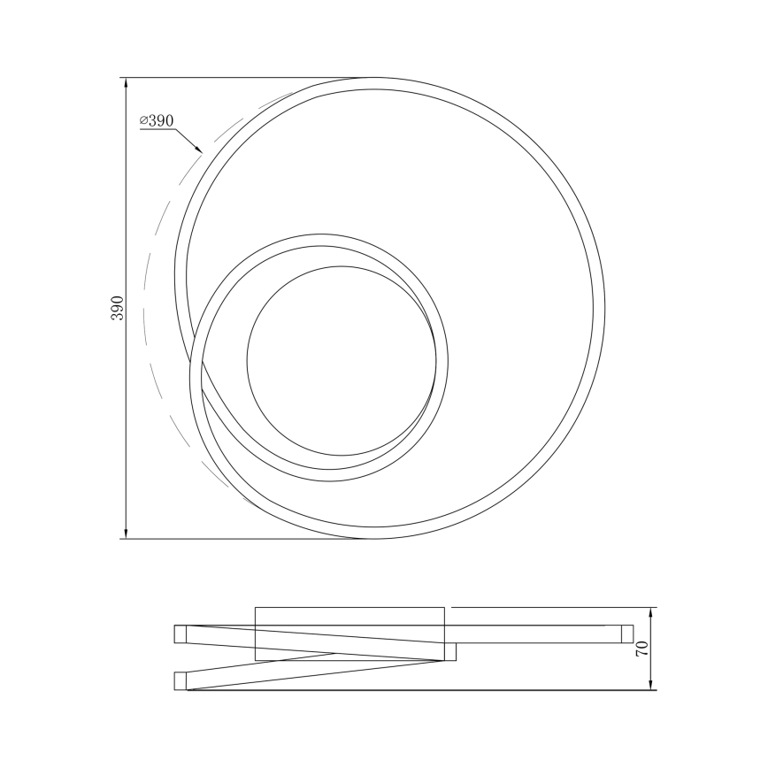 Zuma Line - Plafón LED LED/22W/230V blanco