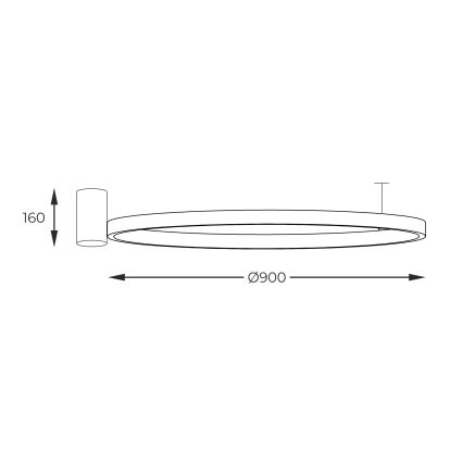 Zuma Line - Plafón LED LED/40W/230V 3000/4000/6000K diá. 90 cm negro