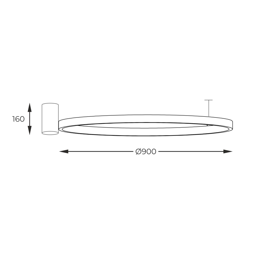 Zuma Line - Plafón LED LED/40W/230V 3000/4000/6000K diá. 90 cm negro